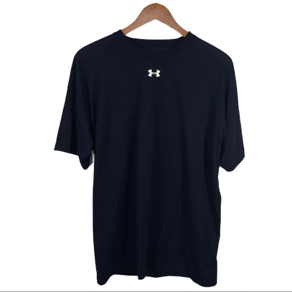 TS707 Mens Under Armour Loose Fit Heat Gear Gym Shirt L - Picture 1 of 4